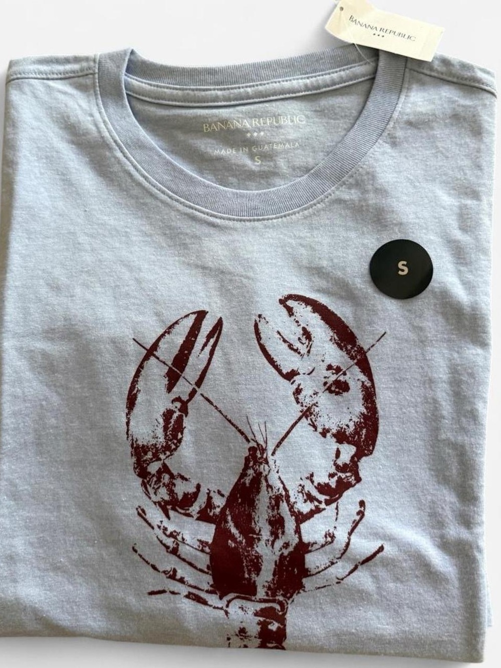 Banana Republic White T-Shirt with Red Lobster Graphic NWT